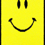 Ultra Soft Area Rug, Non Slip, Stain Resistant, Washable Area Rugs for Living Room, Bedroom, Vivid Retro Smiley Aesthetic(Yellow)
