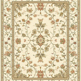 Ultra Soft Area Rug, Non Slip, Stain Resistant, Washable Area Rugs for Living Room, Bedroom, Vintage Country Kitchen with Abstract Plant Motifs(Beige)