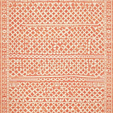 Ultra Soft Area Rug, Non Slip, Stain Resistant, Washable Area Rugs for Living Room, Bedroom, Trendy Abstract Organic Shapes(Orange)