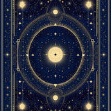 Ultra Soft Area Rug, Non Slip, Stain Resistant, Washable Area Rugs for Living Room, Bedroom, Artistic Cosmic Ethnic Composition(Blue)