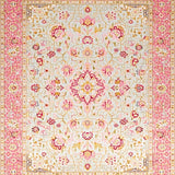Ultra Soft Area Rug, Non Slip, Stain Resistant, Washable Area Rugs for Living Room, Bedroom, Graceful Soft Pink Curved Patterns(Pink)