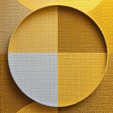 Ultra Soft Area Rug, Non Slip, Stain Resistant, Washable Area Rugs for Living Room, Bedroom, Gold Round Geometric Living Room Non-Slip Rug(Yellow)
