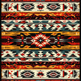 Ultra Soft Area Rug, Non Slip, Stain Resistant, Washable Area Rugs for Living Room, Bedroom, Southwest Tribal Living Room Rug in Warm Rust Tones(Red)