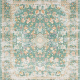 Ultra Soft Area Rug, Non Slip, Stain Resistant, Washable Area Rugs for Living Room, Bedroom, Rustic Vintage Botanical Motif(Green)