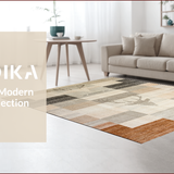 Ultra Soft Area Rug, Non Slip, Stain Resistant, Washable Area Rugs for Living Room, Bedroom, Chic Minimalist Earthy Tones Vibe(Beige)