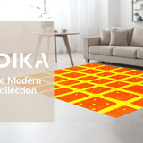 Ultra Soft Area Rug, Non Slip, Stain Resistant, Washable Area Rugs for Living Room, Bedroom, Vibrant Orange Yellow Dreamscape Rug(Yellow)