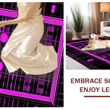 Ultra Soft Area Rug, Non Slip, Stain Resistant, Washable Area Rugs for Living Room, Bedroom, Colorful Retro Arcade Aesthetic(Purple)