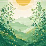 Earthy Multi Tonal Modern Accent(Green)