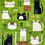 Ultra Soft Area Rug, Non Slip, Stain Resistant, Washable Area Rugs for Living Room, Bedroom, Whimsical Irregular Shape Delight(Green)
