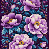 Ultra Soft Area Rug, Non Slip, Stain Resistant, Washable Area Rugs for Living Room, Bedroom, Sophisticated Round Floral Accent(Purple)