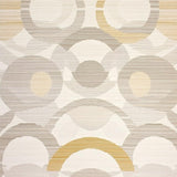 Beige Round Featuring Modern Minimalist Circular Line Art Design(Beige)