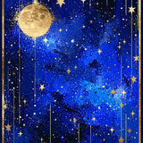 Ultra Soft Area Rug, Non Slip, Stain Resistant, Washable Area Rugs for Living Room, Bedroom, Radiant Nebula Artful Creation(Blue)