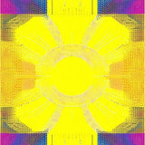 Ultra Soft Area Rug, Non Slip, Stain Resistant, Washable Area Rugs for Living Room, Bedroom, Vibrant Abstract Sunburst Motif(Yellow)