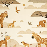 Ultra Soft Area Rug, Non Slip, Stain Resistant, Washable Area Rugs for Living Room, Bedroom, Vibrant Animal Print Motif(Beige)