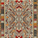 Eclectic Vibrant Ethnic Weave(Gray)