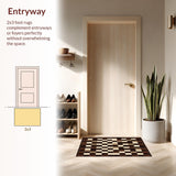 Ultra Soft Area Rug, Non Slip, Stain Resistant, Washable Area Rugs for Living Room, Bedroom, Elegant Brown Beige Area(Brown)