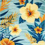 Artistic Floral Watercolor Effect(Blue)