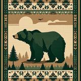 Ultra Soft Area Rug, Non Slip, Stain Resistant, Washable Area Rugs for Living Room, Bedroom, Earthy Bear-Themed Cozy Ambiance(Brown)