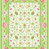 Ultra Soft Area Rug, Non Slip, Stain Resistant, Washable Area Rugs for Living Room, Bedroom, Classic Low-Pile Trellis Design(White)