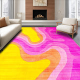 Ultra Soft Area Rug, Non Slip, Stain Resistant, Washable Area Rugs for Living Room, Bedroom, Sunny Cheerful Watercolor Style(Yellow)