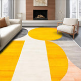 Ultra Soft Area Rug, Non Slip, Stain Resistant, Washable Area Rugs for Living Room, Bedroom, Stylish Symmetrical Patterned Delight(Yellow)