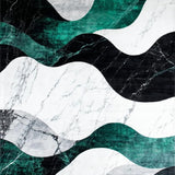 Emerald Swirl Abstract Elegance(White)