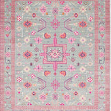 Ultra Soft Area Rug, Non Slip, Stain Resistant, Washable Area Rugs for Living Room, Bedroom, Contemporary Soft Toned Medallion(Gray)