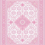 Ultra Soft Area Rug, Non Slip, Stain Resistant, Washable Area Rugs for Living Room, Bedroom, Soft Pink Geometric Pattern(Pink)