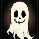 Ultra Soft Area Rug, Non Slip, Stain Resistant, Washable Area Rugs for Living Room, Bedroom, Cute Spooky Character Style Mat(White)