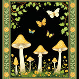 Ultra Soft Area Rug, Non Slip, Stain Resistant, Washable Area Rugs for Living Room, Bedroom, Artful Black and Green Elements(Yellow)
