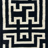 Ultra Soft Area Rug, Non Slip, Stain Resistant, Washable Area Rugs for Living Room, Bedroom, Greek Key Black Stair Treads Stain Resistant(Black)