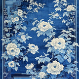 Artful Blue and White Symmetrical(Blue)
