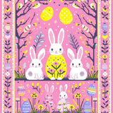 Ultra Soft Area Rug, Non Slip, Stain Resistant, Washable Area Rugs for Living Room, Bedroom, Lively Multicolored Easter Theme(Pink)