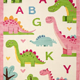 Lively Cartoonish Dino Character Layout(Pink)