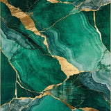 Elegant Jewel Toned Abstract Composition(Green)