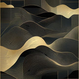 Elegant Gold and Black Geometric(Black)