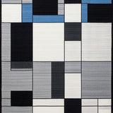 Ultra Soft Area Rug, Non Slip, Stain Resistant, Washable Area Rugs for Living Room, Bedroom, Sleek Contemporary Geometric Aesthetic(Black)