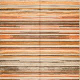 Ultra Soft Area Rug, Non Slip, Stain Resistant, Washable Area Rugs for Living Room, Bedroom, Rich Geometric Textured Statement Piece(Orange)