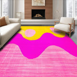 Ultra Soft Area Rug, Non Slip, Stain Resistant, Washable Area Rugs for Living Room, Bedroom, Delicate Cozy Blush Hue Fusion(Yellow)
