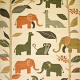 Modern Kids Room Geometric Jungle Print(Beige)