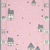 Ultra Soft Area Rug, Non Slip, Stain Resistant, Washable Area Rugs for Living Room, Bedroom, Bright Cheerful Interactive Design(Pink)