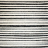 Ultra Soft Area Rug, Non Slip, Stain Resistant, Washable Area Rugs for Living Room, Bedroom, Black and White Striped Rug, Absorbent Non Slip Backing, Geometric Flair(Gray)
