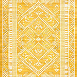 Ultra Soft Area Rug, Non Slip, Stain Resistant, Washable Area Rugs for Living Room, Bedroom, Soft Mustard Geometric Patterns(Yellow)