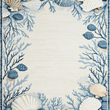 Coastal Nautical Shell Motif(Ivory)