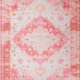 Ultra Soft Area Rug, Non Slip, Stain Resistant, Washable Area Rugs for Living Room, Bedroom, Charming Pink Floral Elegance(Pink)