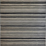 Ultra Soft Area Rug, Non Slip, Stain Resistant, Washable Area Rugs for Living Room, Bedroom, Chic Linear Patterned Art Piece(Black)
