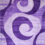 Ultra Soft Area Rug, Non Slip, Stain Resistant, Washable Area Rugs for Living Room, Bedroom, Bright Youthful Swirl Aesthetic(Purple)