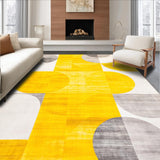 Ultra Soft Area Rug, Non Slip, Stain Resistant, Washable Area Rugs for Living Room, Bedroom, Vibrant Geometric Artistry Expression(Yellow)