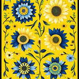 Ultra Soft Area Rug, Non Slip, Stain Resistant, Washable Area Rugs for Living Room, Bedroom, Whimsical Floral Playful Aesthetic(Yellow)