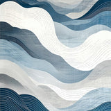 Ultra Soft Area Rug, Non Slip, Stain Resistant, Washable Area Rugs for Living Room, Bedroom, Sleek Abstract Wave Motif(Blue)